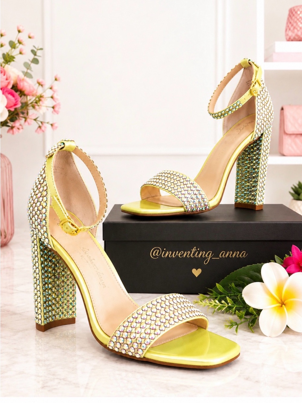 BLUE by BETSEY JOHNSON Green Peep Toe Rhinestone-Embellished 4.5-inch Heels